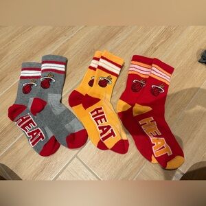 NBA Kids Miami Heat Crew Socks 3 pairs